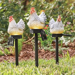 Set of 3 Solar Farm Animal Stakes, , large