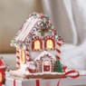 Lit Gingerbread Houses, , large