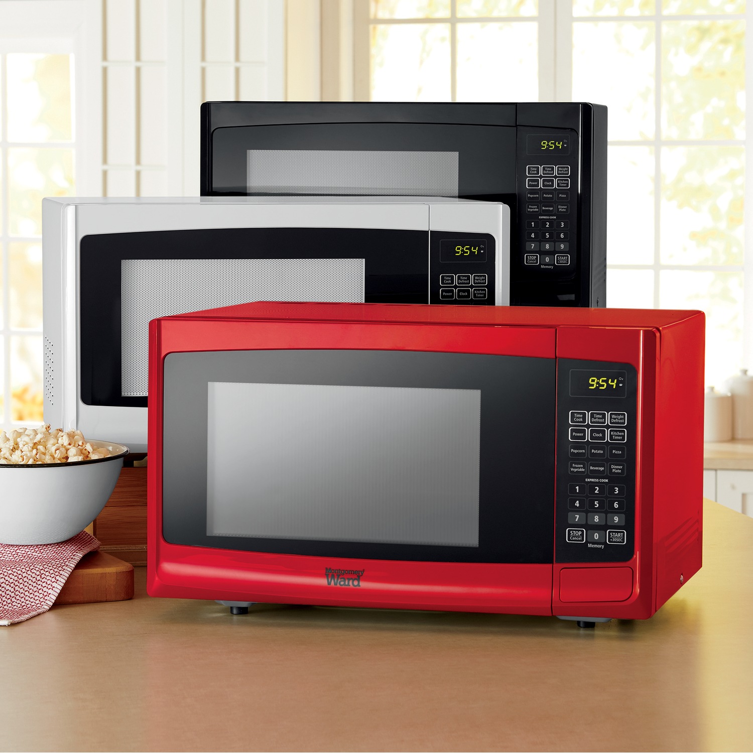 Countertop Essential 1 Cu Ft Colored Microwave Oven By Ft Colored Microwave Oven By Montgomery Ward