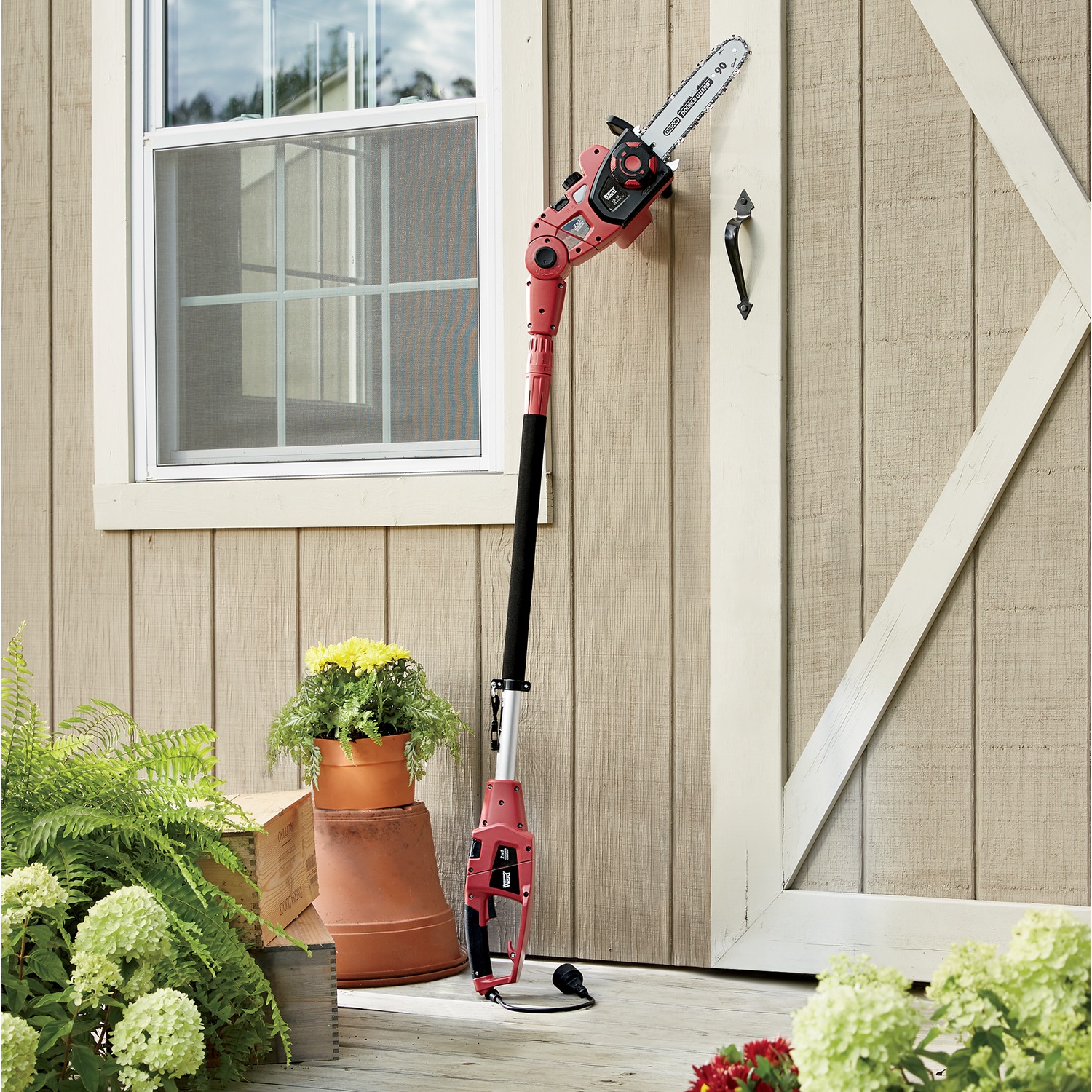 Ozito power x change 18v pole hedge trimmer on sale