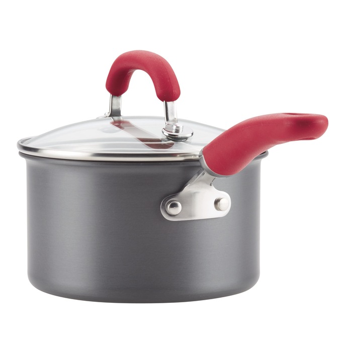 Rachael Ray&reg; 11-Piece Create Delicious Hard-Anodized Cookware Set, Red, large