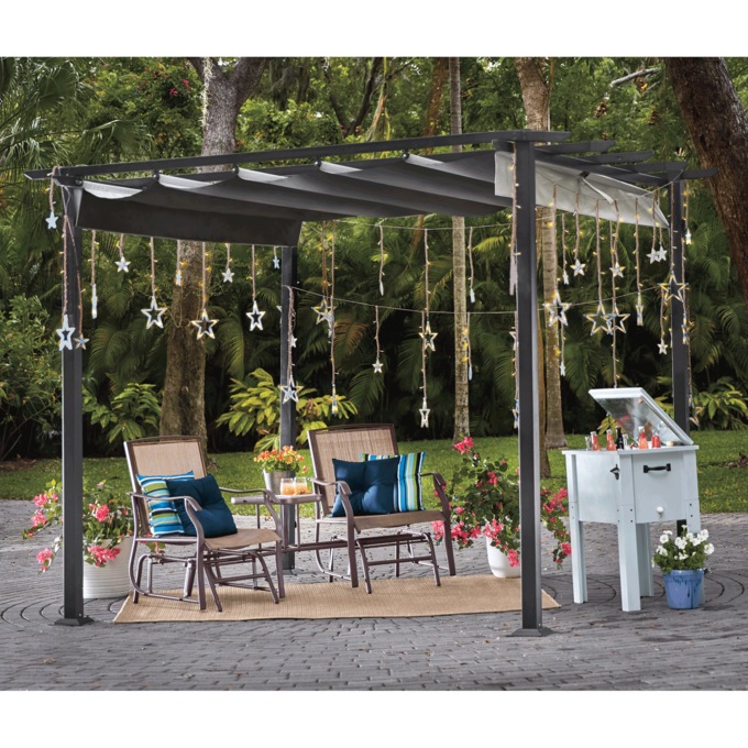 Star Solar Curtain String Lights, , large