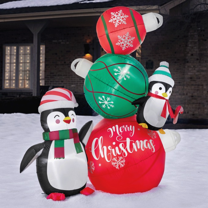 Penguins and Ornaments Inflatable, , large