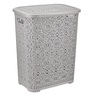 Lacy Laundry Hamper, Gray, large