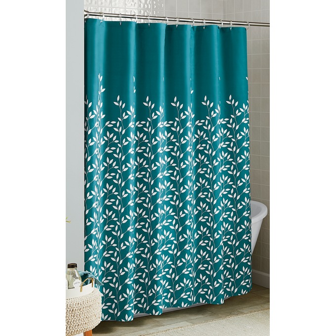 Serene Leaf Shower Curtain, , large