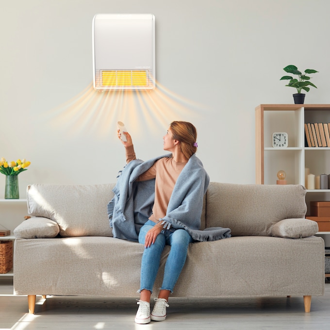 Handy Heater Wall-Mountable Room Heater, White, large