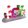 Joyful Santa Lit Inflatable, Multi, large