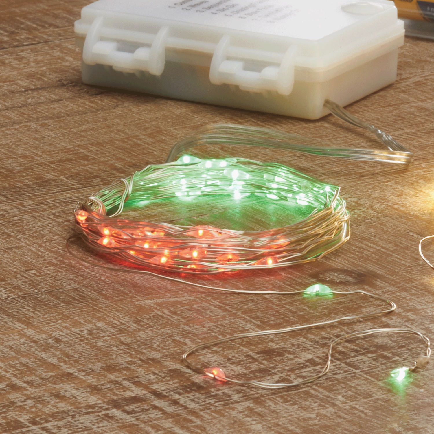 Red and Green Microdot LED String Lights Ginny's