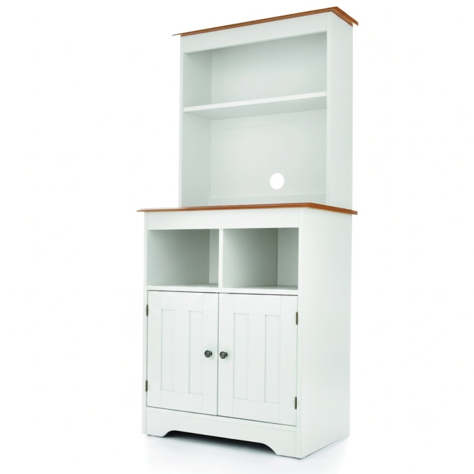 Katie Microwave Stand with Hutch, , large