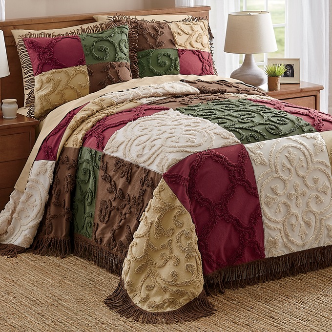 Antiquity Chenille Bedspread and Sham, , large