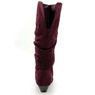Amanda D'Laurie Tall Scrunch Boot: Rich Suede Look with 1" Wedge Heel, , large