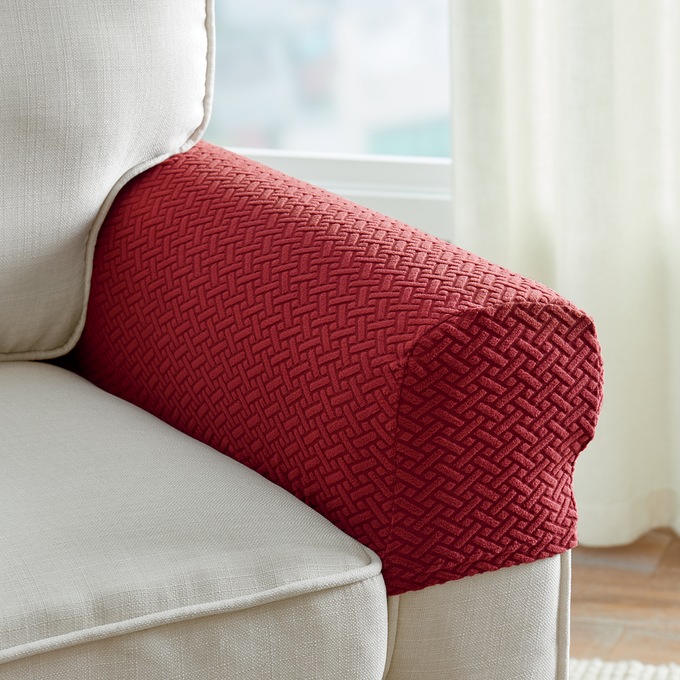 Set of 2 Upholstered Furniture Arm Protectors, , large