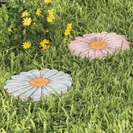 Set of 2 Daisy Garden Stones, , large