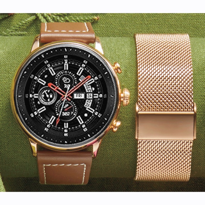 Men’s Smartwatch Gift Set, Brown, large