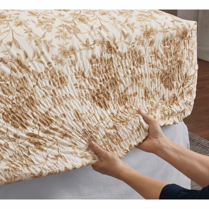 Bedtite Toile Microfiber Sheet Set, Taupe, large