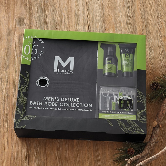 Men's Deluxe Bathrobe Gift Set, , large