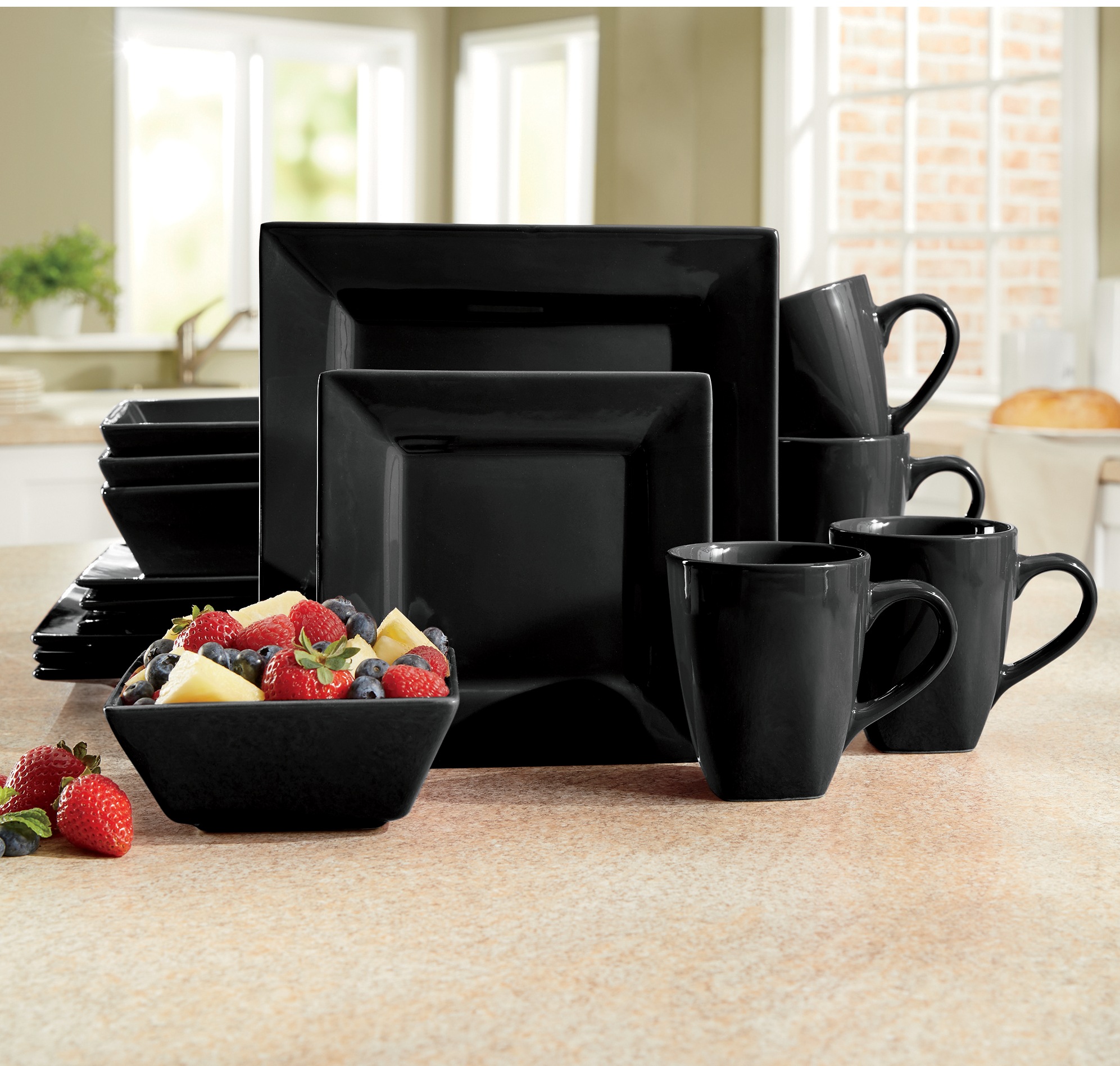 Square dinnerware sets clearance outlet