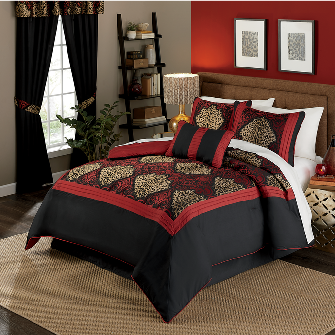 Iman Comforter Set, Accent Pillow and Window Treatments, , large