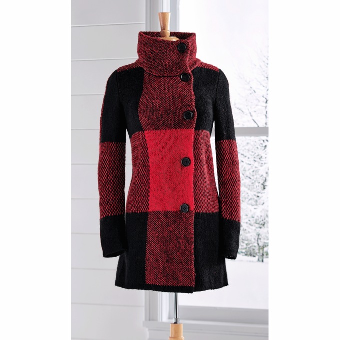 Block Sweater Coat, , large