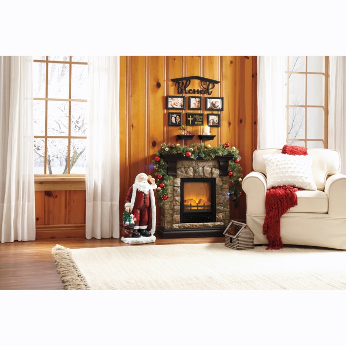 Lit Santa Figurine, , large