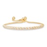 Mini Link Adjustable Diamond Bracelet, Gold over Sterling Silver, large