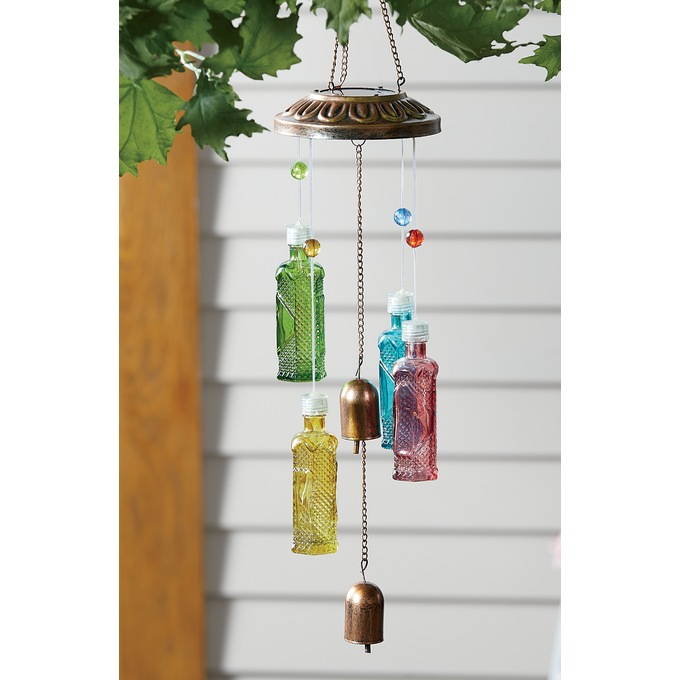 Solar Bottle Wind Chime, , large