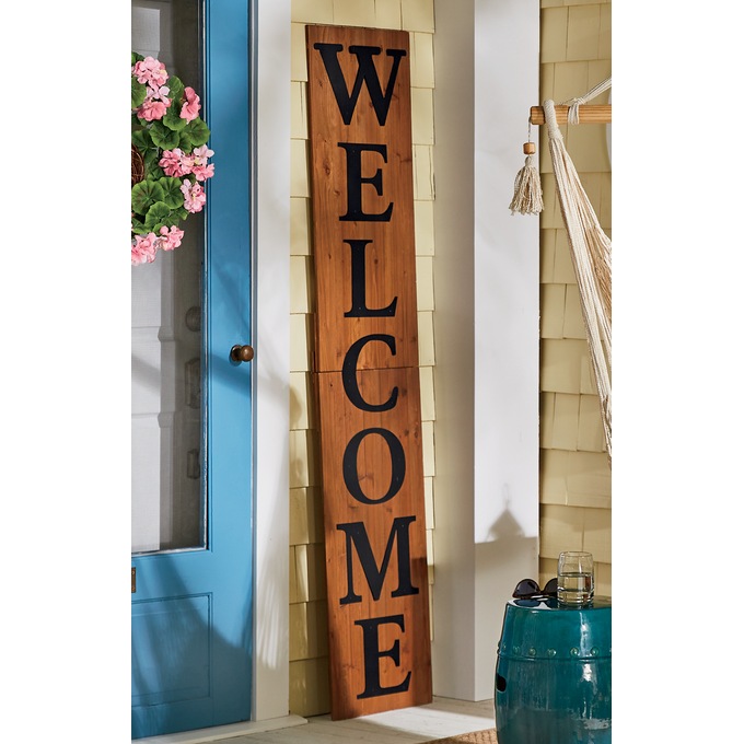 Large Wood Welcome Sign, , large