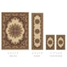 4-Piece Plush Floral Kirman Rug Set with Runner and Mats, Ivory, large