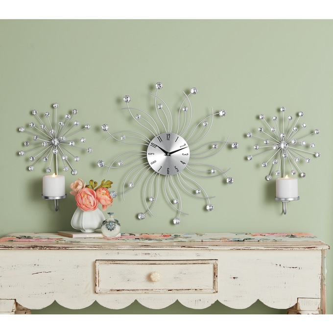 Gem Sparkle Wall Clock, , large