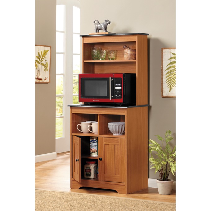 Katie Microwave Stand with Hutch, , large