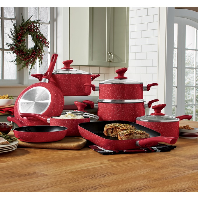 Granitestone 10 Piece Nonstick Red Cookware Set