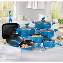 13-Piece Granite Aluminum Cookware Set, , large