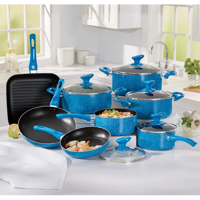 13-Piece Granite Aluminum Cookware Set