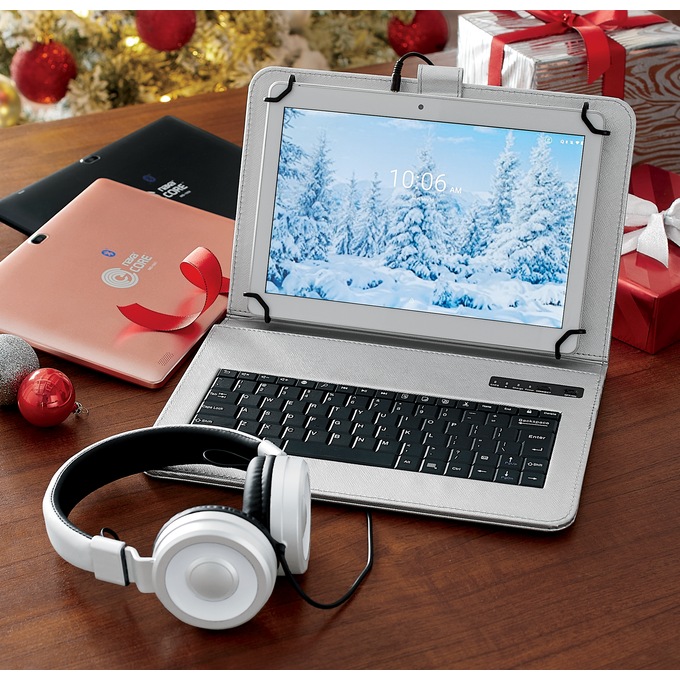 Naxa 10" Tablet with Keyboard and Headphones, , large