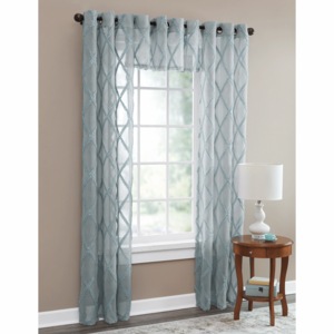 Sutton Semi-Sheer Grommet Panel, Gray, large