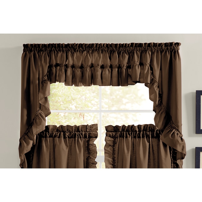 Mayfair Romantic Priscilla Ruffled Semi-Sheer Insert Valance, , large