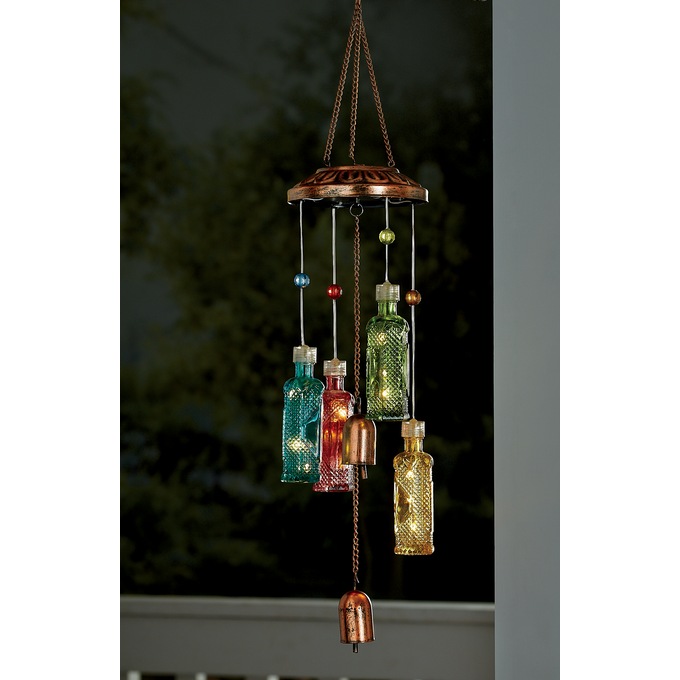 Solar Bottle Wind Chime, , large