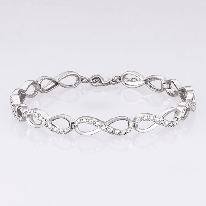 Diamond Infinity Bracelet, , large