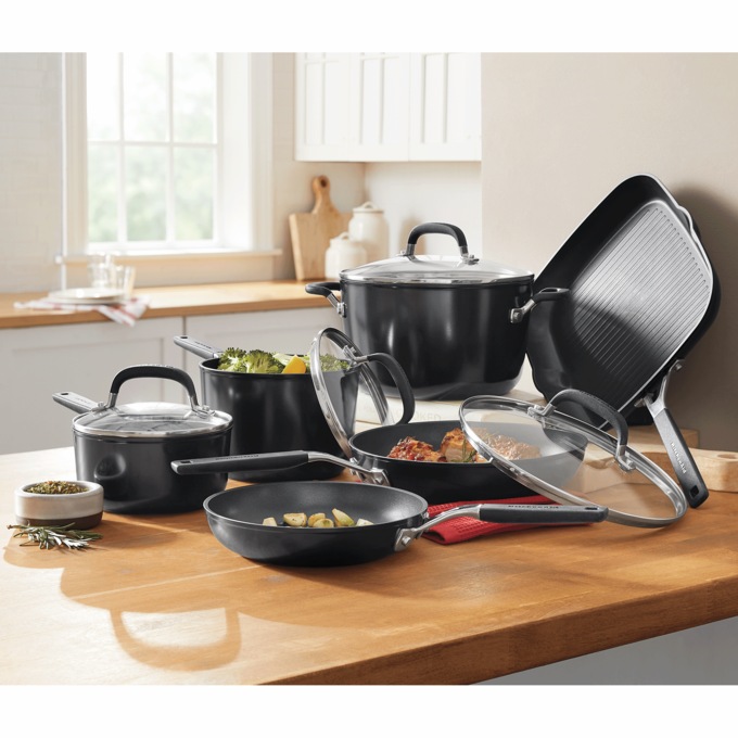 KitchenAid 10-piece Hard-Anodized Cookware Set, , large