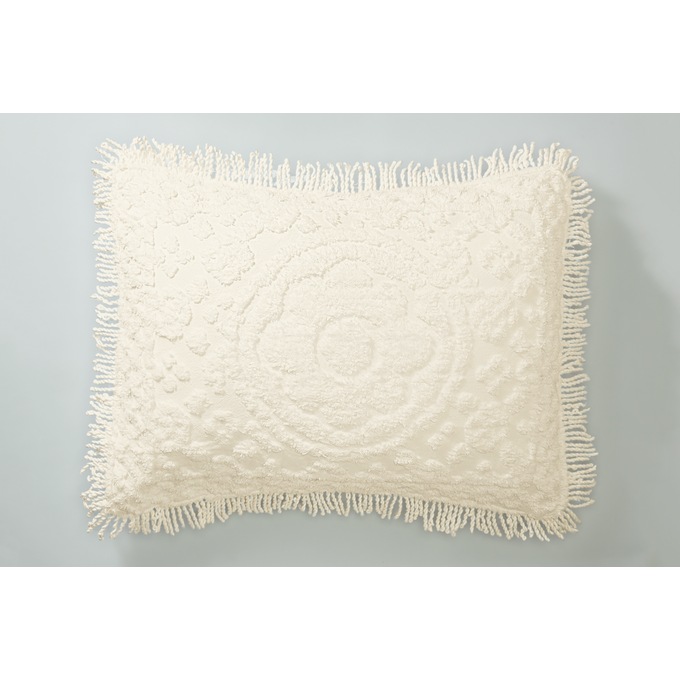 Emily Tufted Floral Cotton Chenille Sham, , large