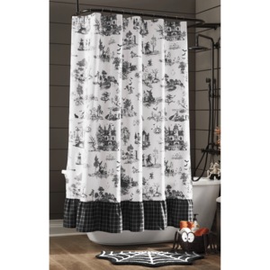 Halloween Toile Shower Curtain, , large