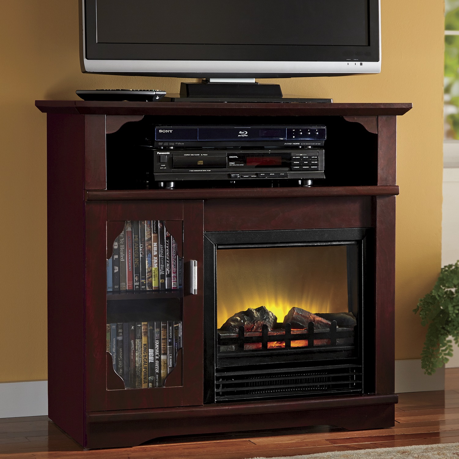 Media Storage Electric Fireplace | Ginny's