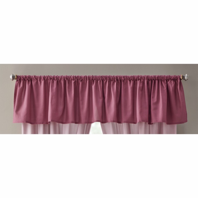 Faith Ombr&eacute; Semi-Sheer Valance, Berry, large