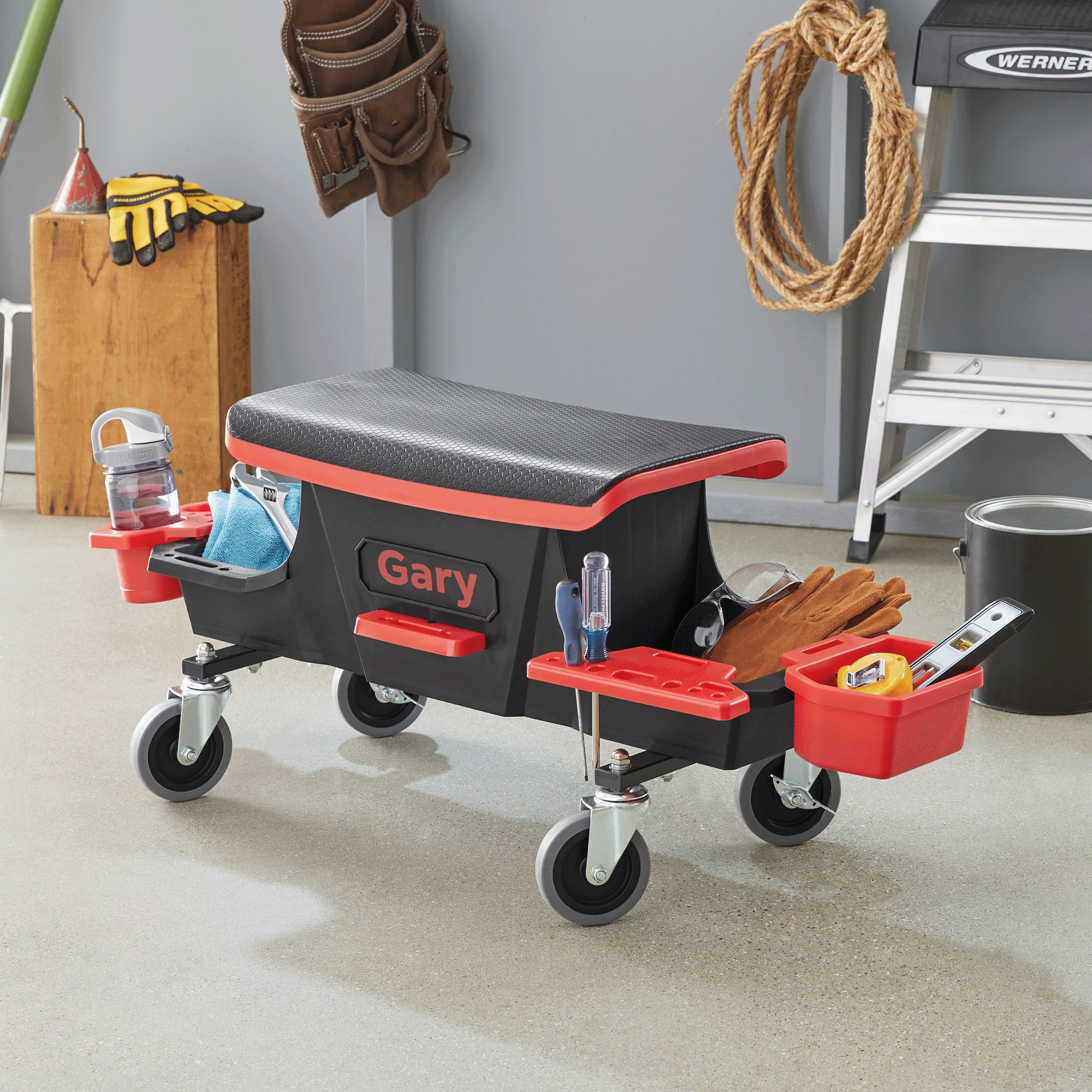 Performance Tool Rolling Seat Toolbox Ginny's