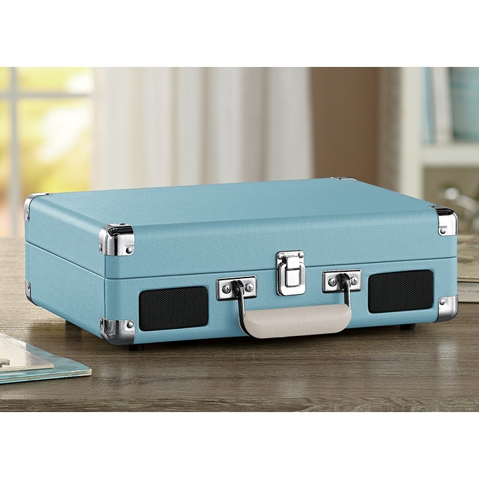 Crosley Portable Bluetooth Suitcase Turntable, Turquoise, large