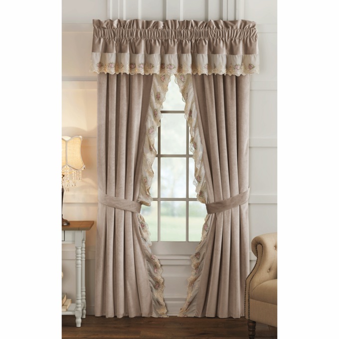 Elizabeth Velvet 5-Piece Window Set, , large