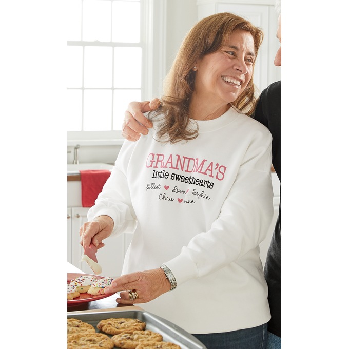 Personalized Grandma's Little Sweethearts Sweatshirt, , large