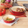 3-Piece Enameled Cast Iron Skillet Set, Delicious Red, large