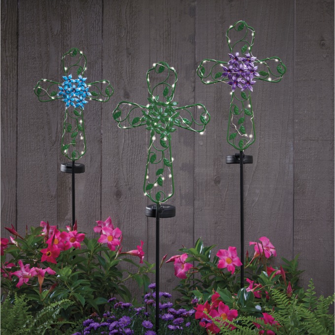 Solar Cross with Flowers, , large