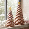 Set of 2 Lit Gingerbread Trees, , large